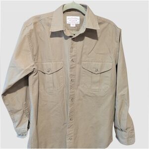 Filson Heavyweight Twill Work Shirt – Men’s Small – Khaki